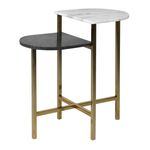 Two Tone Marble Side Table